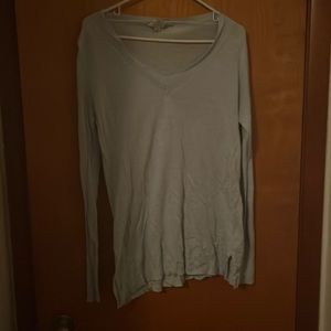Light blue light weight v neck sweater